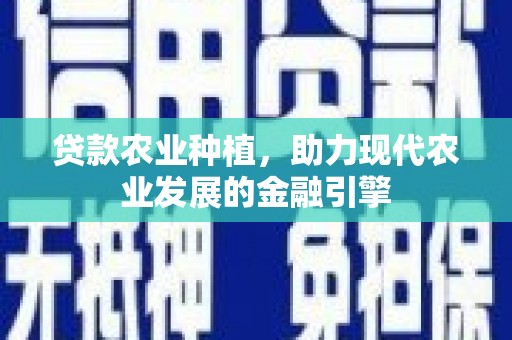 通河贷款农业种植，助力现代农业发展的金融引擎